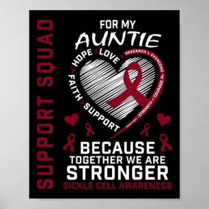Sickle Cell Awareness Shirt Auntie Support Group S Poster