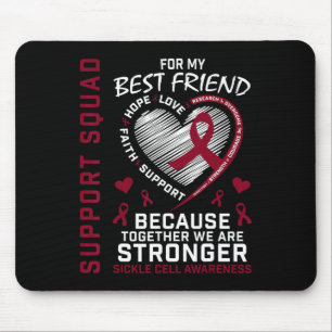 Sickle Cell Awareness Shirt Best Friend Support Gr Mouse Pad