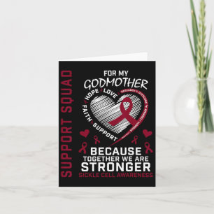 Sickle Cell Awareness Shirt Godmother Support Grou Card