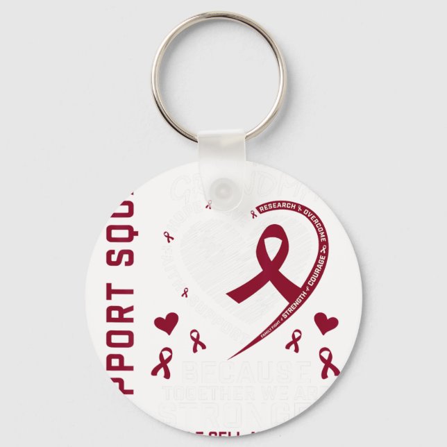 Sickle Cell Awareness Shirt Grandma Support Group  Keychain (Front)