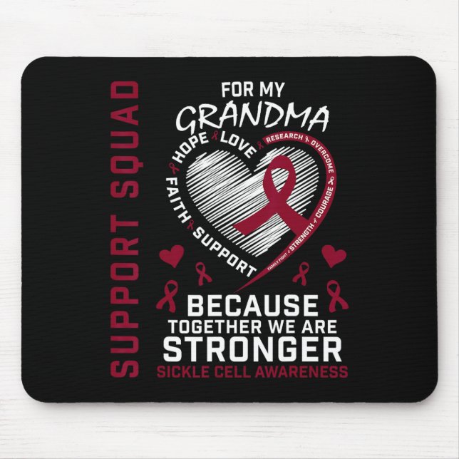 Sickle Cell Awareness Shirt Grandma Support Group  Mouse Pad (Front)