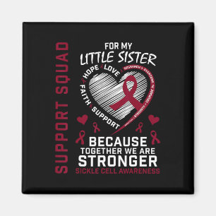 Sickle Cell Awareness Shirt Little Sister Group Te Magnet