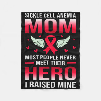 Sickle Cell Awareness Sickle Cell Anemia Mom  Fleece Blanket
