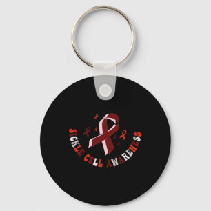 Sickle Cell Awareness World Sickle Cell Day Ribbon Keychain