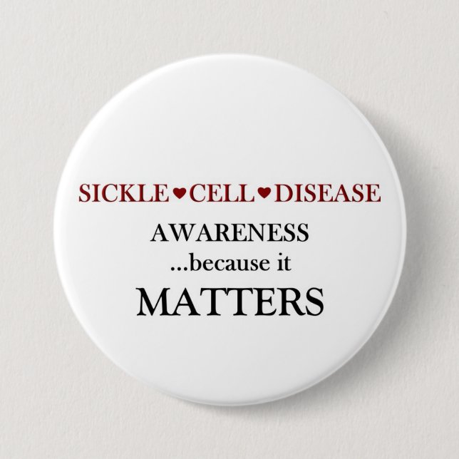 Sickle Cell Disease 3 Inch Round Button (Front)