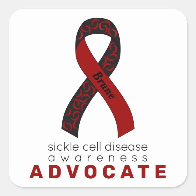 Sickle Cell Disease Advocate White Square Sticker (Front)