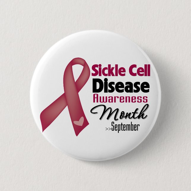 Sickle Cell Disease Awareness Month 2 Inch Round Button (Front)