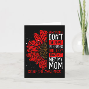 Sickle Cell Disease Awareness Ribbon Mom Warrior M Card
