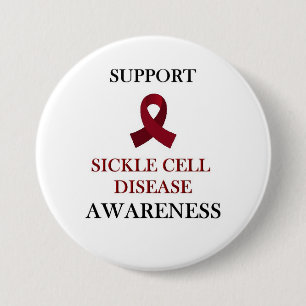 Sickle Cell Disease Awareness, Support and Healing 3 Inch Round Button