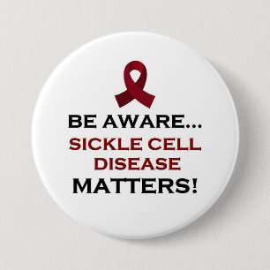 Sickle Cell Disease Awareness, Support and Healing 3 Inch Round Button