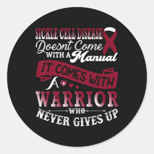 Sickle Cell Disease Awareness Warrior Support Classic Round Sticker