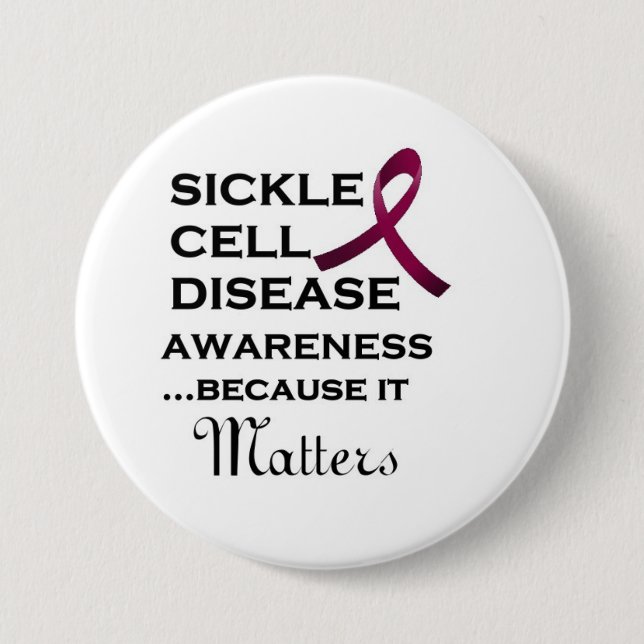Sickle Cell Disease Support 3 Inch Round Button (Front)