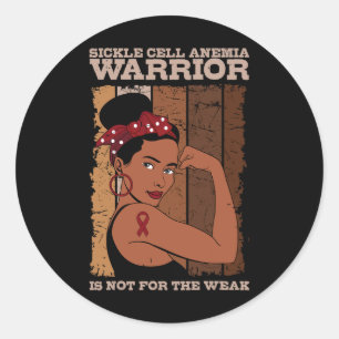 Sickle Cell Disease Warrior Awareness Blood Scd 1 Classic Round Sticker