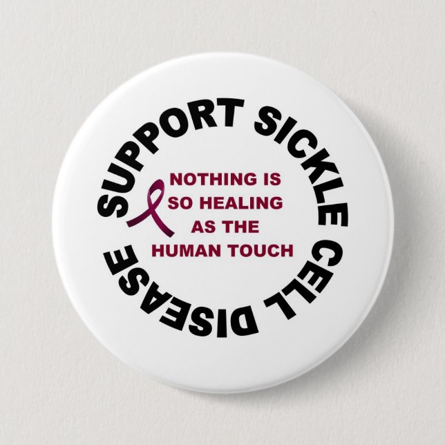 Sickle Cell Healing and Support 3 Inch Round Button (Front)
