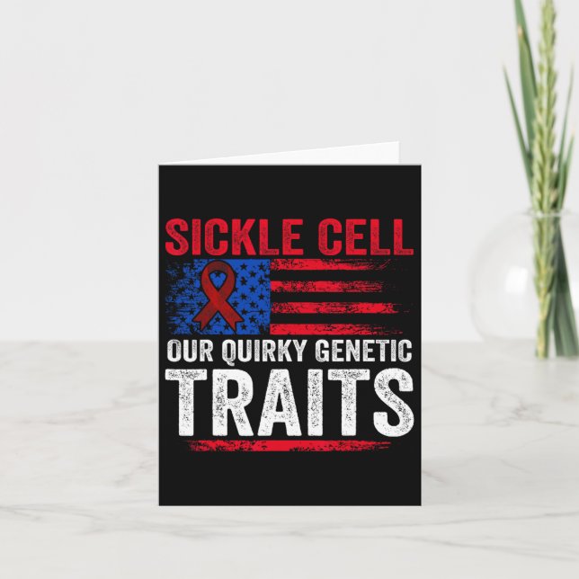 Sickle Cell Our Quirky Genetic Traits Anemia Scd A Card (Front)