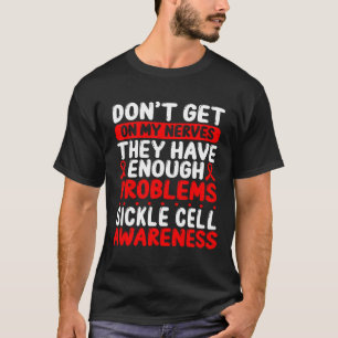 Sickle Cell Ribbon Warrior Burgundy Sickle Cell Aw T-Shirt