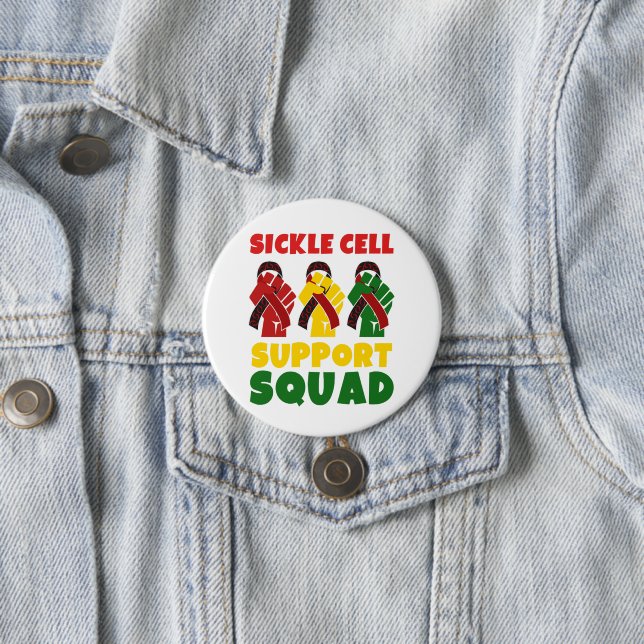 SICKLE CELL SUPPORT SQUAD 3 INCH ROUND BUTTON (In Situ)