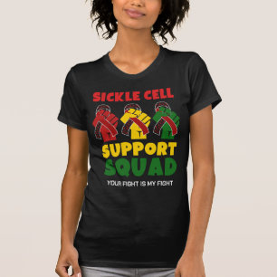 SICKLE CELL SUPPORT SQUAD Custom Name T-Shirt