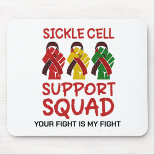 SICKLE CELL SUPPORT SQUAD with Custom Text Mouse Pad