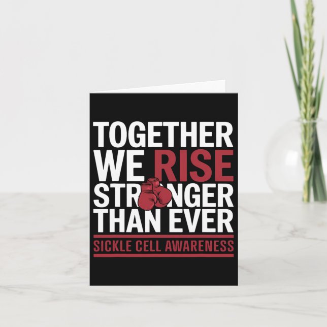 Sickle Cell Survivor Anemia Together We Rise Boxin Card (Front)