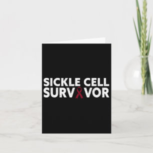 Sickle Cell Survivor - Awareness Month Burgundy Ri Card