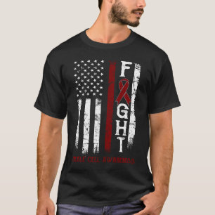 Sickle Cell Warrior US Flag T-Shirt