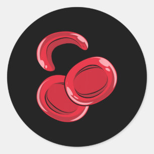 Sickle Red Blood Cell Sickle Cell Anemia Awareness Classic Round Sticker