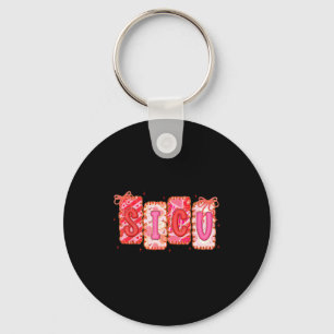 Sicu surgical intensive care unit valentine keychain