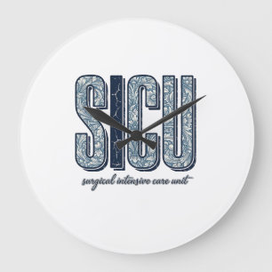 SICU Surgical Intensive Care Unit Vintage Shirt De Large Clock