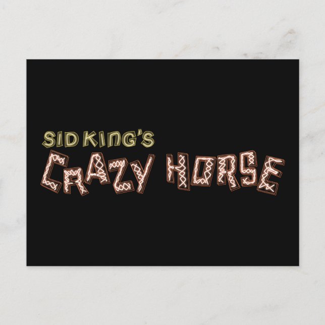 sid king's crazy horse postcard (Front)