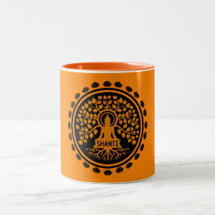 Siddhartha Gautama, Buddhist Art Two-Tone Coffee Mug
