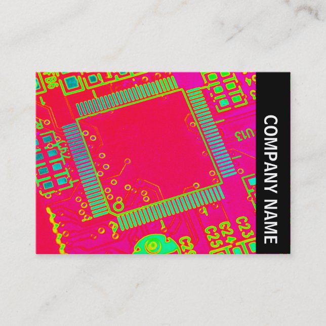 Side Band - Colourful Abstract Circuitry Business Card (Front)