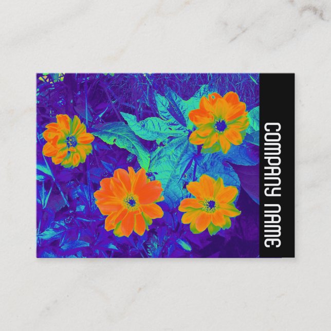 Side Band - Psychedelic Flower Bed Business Card (Front)