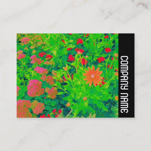 Side Band - Psychedelic Flower Bed Business Card (Front)