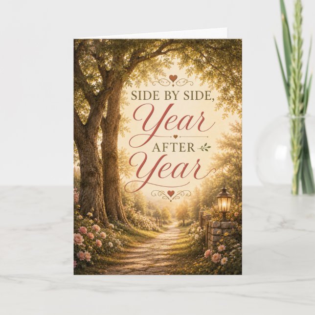 Side By Side Anniversary Card (Front)