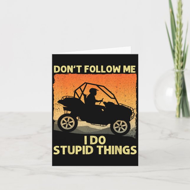 Side-by-side Design For Men Women Utv Atv Sxs Off  Card (Front)