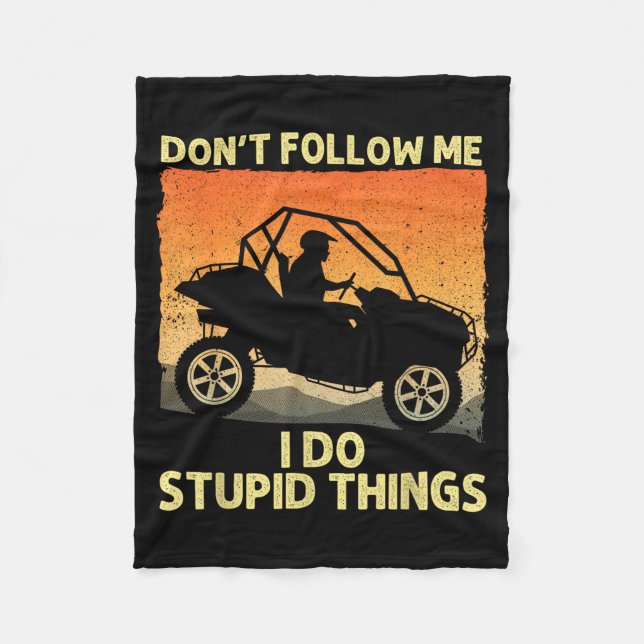Side-by-side Design For Men Women Utv Atv Sxs Off  Fleece Blanket (Front)