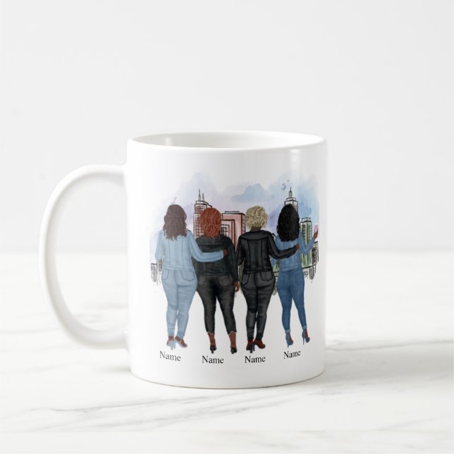 Side By Side Or Miles Apart Sisters Will Always Be Coffee Mug (Left)