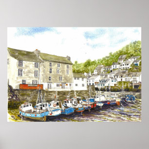 'Side by Side (Polperro)' Poster