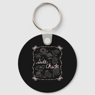 Side Chick And Main Man Funny Thanksgiving Couple  Keychain
