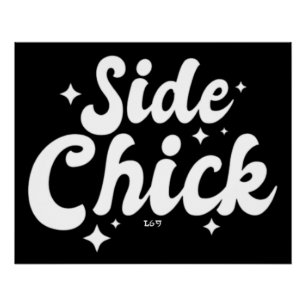 SIDE CHICK funny thanksgiving Poster
