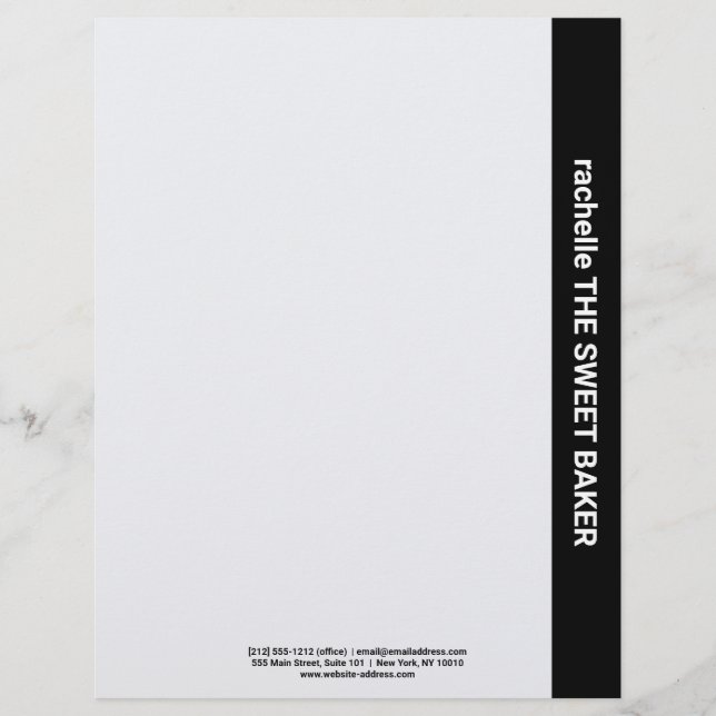 Side custom text grey bakery letterhead (Front)