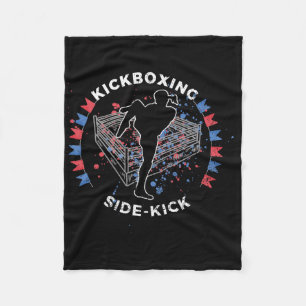Side Kick Kickboxing Fleece Blanket