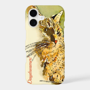 Side Lighted Red Tabby Kitty in Brushstrokes