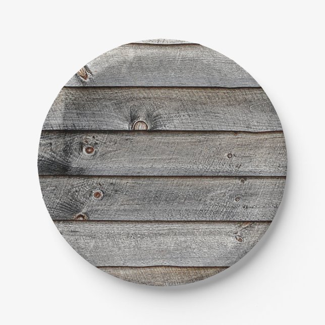 Side of a barn paper plate (Front)