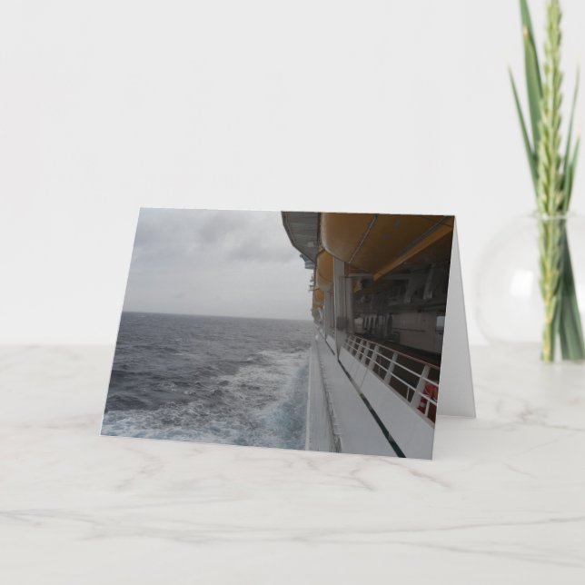 Side of Moving Cruise Ship Photo and  Card by Lore (Front)