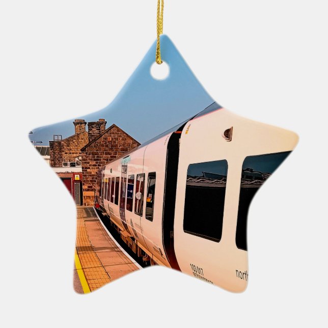 Side of the train ceramic ornament (Front)