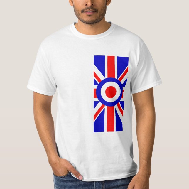 Side on Union Flag with Mod Target T-Shirt (Front)