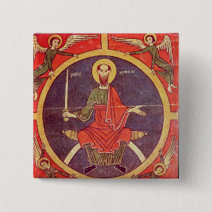 Side panel from an altarpiece 2 inch square button