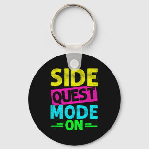 Side Quest Mode On Funny Rave Edm Festival Gamer  Keychain